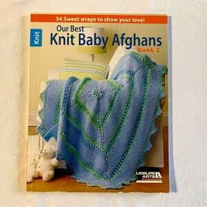 Knit Baby Afghans 34 Patterns Leisure Arts 5124 Book 2 Blankets Throws Wraps